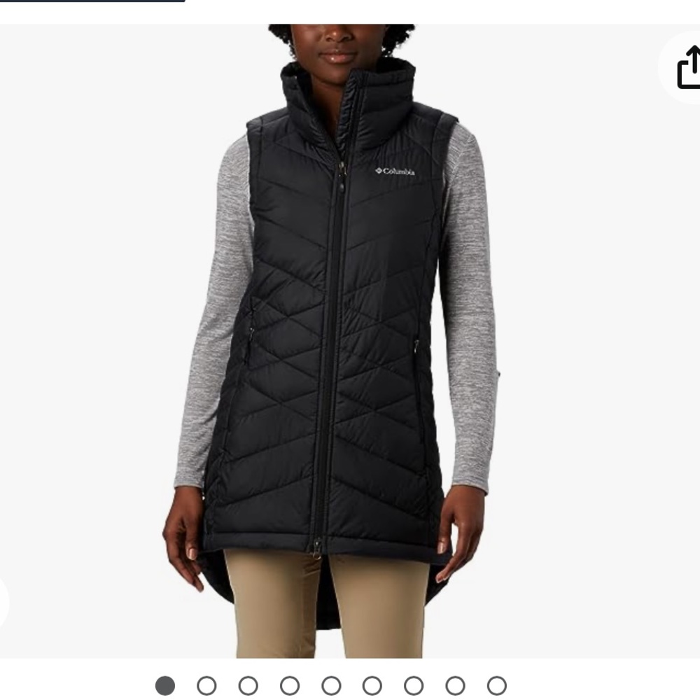 Columbia heavenly longer length omni heat vest black L